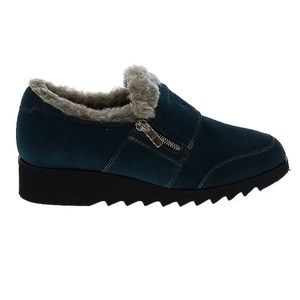 Ron White Aberdeen Cashmere Suede Loafers Shoes sz 9.5 color dark Teal